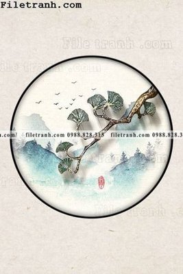 File in trần tranh hieu ung ba chieu tron phong cach Trung Quoc 221 (bản gốc) hoa văn