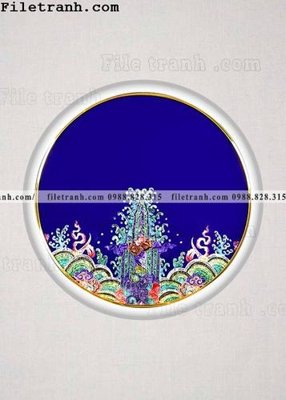 Tải file gốc in lụa tranh hieu ung ba chieu tron phong cach Trung Quoc 228 siêu nét