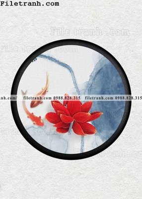 File in trần tranh hieu ung ba chieu tron phong cach Trung Quoc 240 (bản gốc 3D) sống động