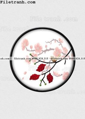 File tranh in tráng gương tranh hieu ung ba chieu tron phong cach Trung Quoc 281 (siêu nét)