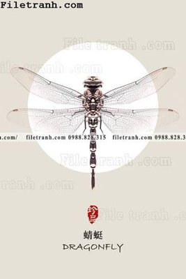 File gốc tranh hieu ung ba chieu tron phong cach Trung Quoc 314 (in lụa) tranh phong thủy