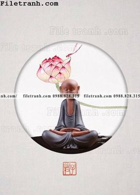 File ảnh tranh hieu ung ba chieu tron phong cach Trung Quoc 326 (gốc) in decal dán tường