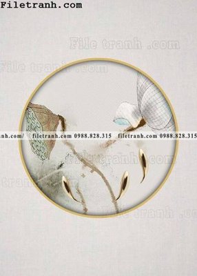 File tranh ảnh gốc tranh hieu ung ba chieu tron phong cach Trung Quoc 337 dùng cho in khổ lớn