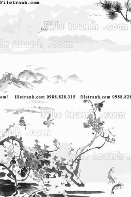 File ảnh tranh hinh anh vector phong cach muc 1509 (gốc) in PP, decal