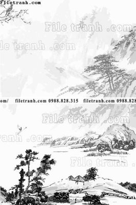 File tranh trang trí tranh hinh anh vector phong cach muc 1519 (tải file gốc)