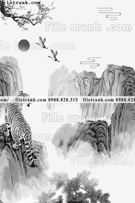 File in trần tranh hinh anh vector phong cach muc 1520 (file gốc) hoa văn 3D