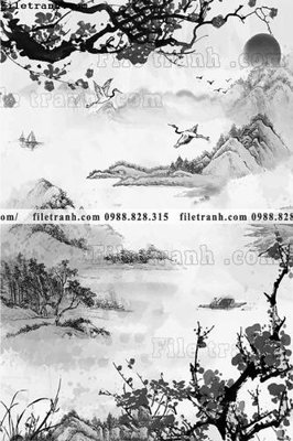 File tranh tranh hinh anh vector phong cach muc 1522 (ảnh gốc) in trần 3D