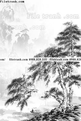 Download file gốc tranh hinh anh vector phong cach muc 1534 (in lụa) nghệ thuật