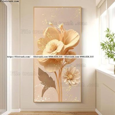 File tranh ảnh gốc tranh hoa 5d la vang 521 dùng cho in khổ lớn