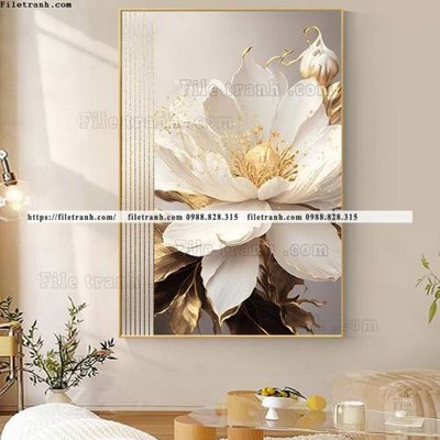 Tải file tranh hoa 5d la vang 523 (gốc) in tranh tráng gương