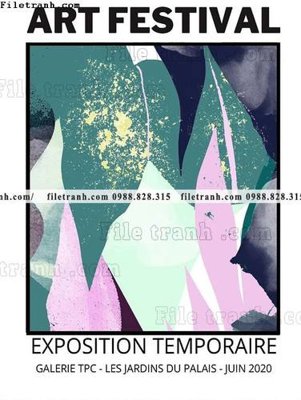 File in mica tranh hoa co dien kieu Phap 612 (ảnh gốc) đẹp