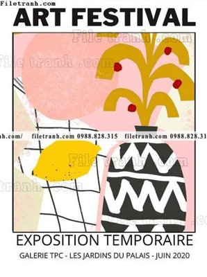 Download file gốc tranh hoa co dien kieu Phap 615 (in mica) trang trí