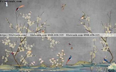 File ảnh gốc tranh hoa dao hien dai 508 không vỡ nét