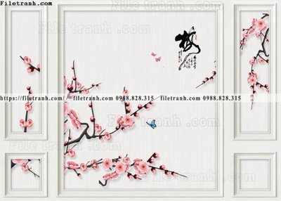 File gốc tranh hoa dao hien dai 516 (trang trí) cho phòng khách