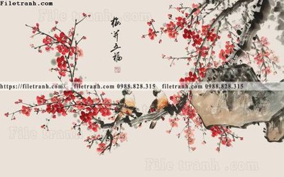 Hình ảnh gốc tranh hoa dao hien dai 525 (để in khổ lớn)