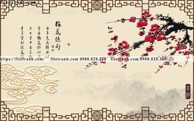 File gốc tranh hoa dao hien dai 530 (thiết kế) cho in ấn