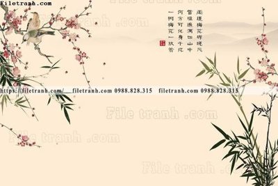 File gốc tranh hoa dao hien dai 544 (cho in 3D) độc đáo