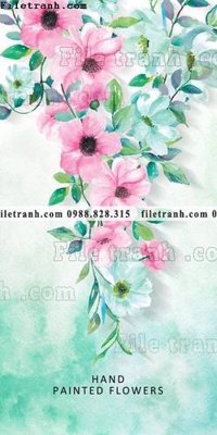 File gốc tranh hoa la phong cach bac au 608 cho in ấn và thiết kế