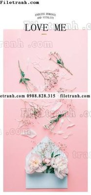 File tranh tranh hoa la phong cach bac au 614 (bản gốc) in canvas