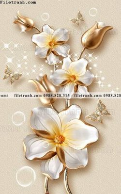 File tranh tranh hoa sen hien dai 3d 508 (ảnh gốc) độc quyền