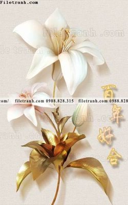File gốc tranh hoa sen hien dai 3d 511 (cho in ấn) từ kho Filetranh