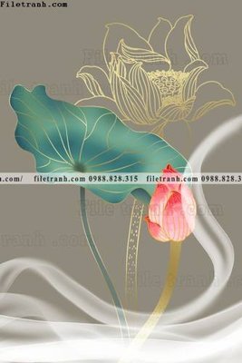 Tải file gốc tranh hoa sen hien dai 3d 517 (bản PSD) gốc