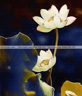 Tải file tranh hoa sen hien dai 3d 523 (PSD) cho in tranh 3D