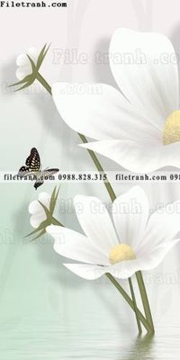 File tranh gốc tranh hoa sen hien dai 3d 555 (bản quyền) Filetranh.com