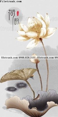 Tải file tranh hoa sen hien dai 3d 560 (gốc) làm file quảng cáo