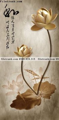 File gốc tranh hoa sen hien dai 3d 571 (ảnh rõ nét) để in
