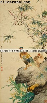 File tranh tranh hoa va chim dep 111 (gốc) chủ đề động vật