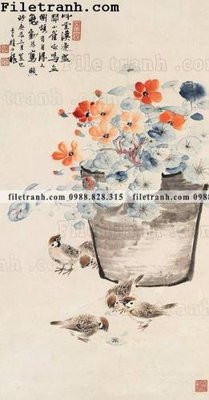 File gốc tranh hoa va chim dep 134 (cho in ấn) từ Filetranh.com