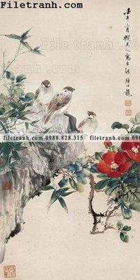 File in ấn tranh hoa va chim dep 141 chuyên nghiệp