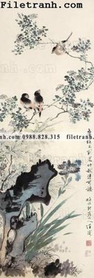 Download file tranh PSD tranh hoa va chim dep 149 để chỉnh sửa