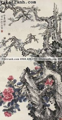 File PSD tranh hoa va chim dep 158 (bản gốc) đã tách nền