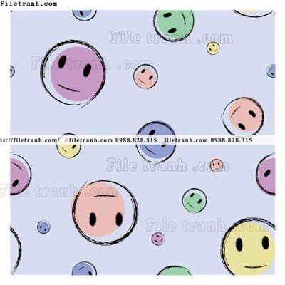 File gốc in tráng gương tranh hoat hinh khuan mat mim cuoi 518 chi tiết