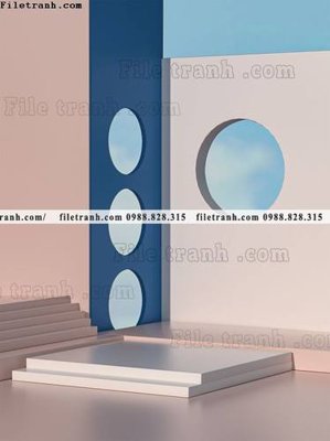 File gốc tranh khong gian truu tuong 672 (in tráng gương) hiện đại