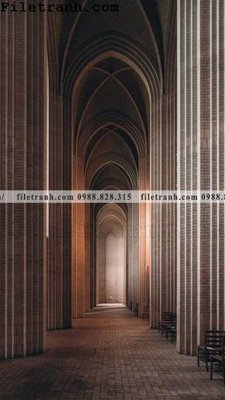 File tranh tranh kien truc kieu doc 178 (gốc) in trên kính