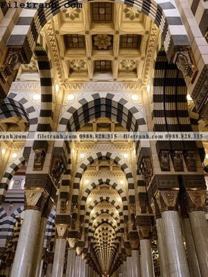 Ảnh gốc file in lụa tranh kien truc kieu doc 180 chi tiết