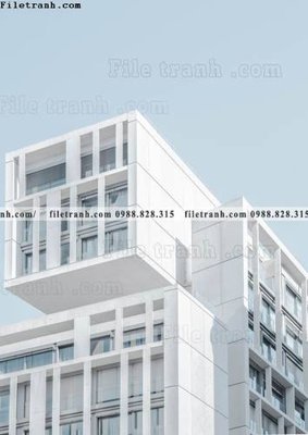 Ảnh gốc tranh kien truc kieu dung toa nha 517 (độ nét cao) in mica