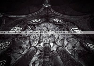 File PSD tranh kien truc kieu ngang 548 (gốc) tách lớp chi tiết