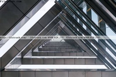 File tranh gốc in trần nhà tranh kien truc kieu ngang 637 3D