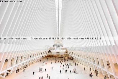 File gốc tranh kien truc kieu ngang 722 (in lụa) họa tiết 3D