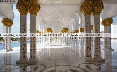 Download file tranh kien truc kieu ngang 809 (gốc) in mica bàn thờ