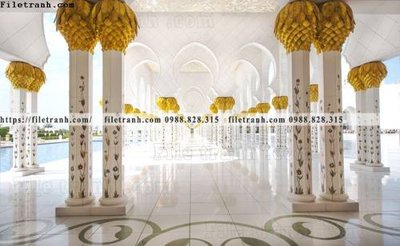 File gốc tranh kien truc kieu ngang 849 (in lụa) cao cấp