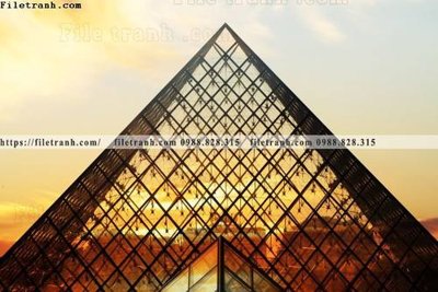 File tranh gốc in trần nhà tranh kien truc kieu ngang 856 3D