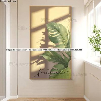 File gốc tranh la cay xanh cua so anh sang 500 (in lụa) chi tiết cao