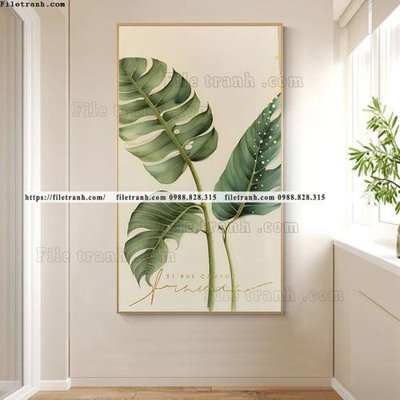 Download file gốc tranh la cay xanh cua so anh sang 510 (in lụa) nghệ thuật