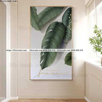File ảnh tranh la cay xanh cua so anh sang 513 (gốc) cho trang trí nhà hàng