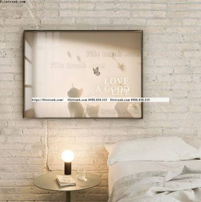 File ảnh tranh lo hoa va meo 503 (gốc) in PP, decal